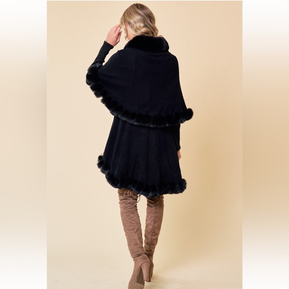 20 Absolutely Fabulous Faux Fur Trim Cardigan Jacket - Picture 5 of 5